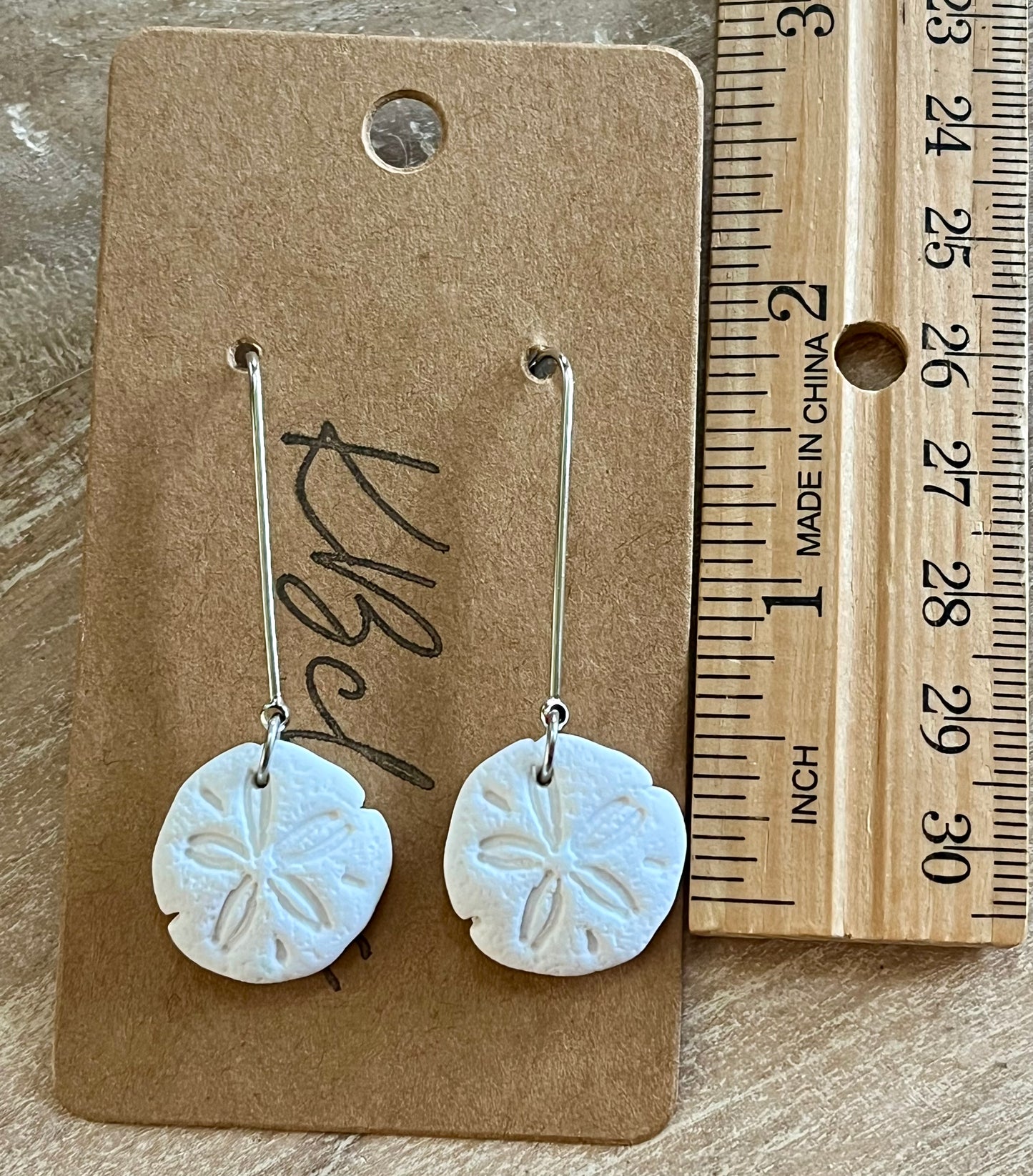 Small Sand Dollar Paperclip Dangles