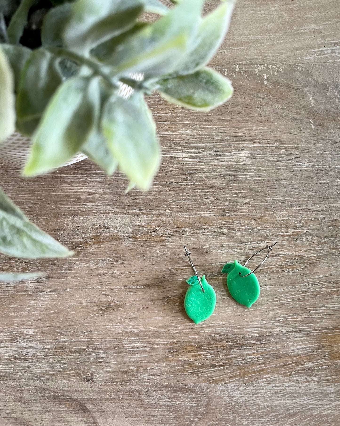Medium Lime Hoops