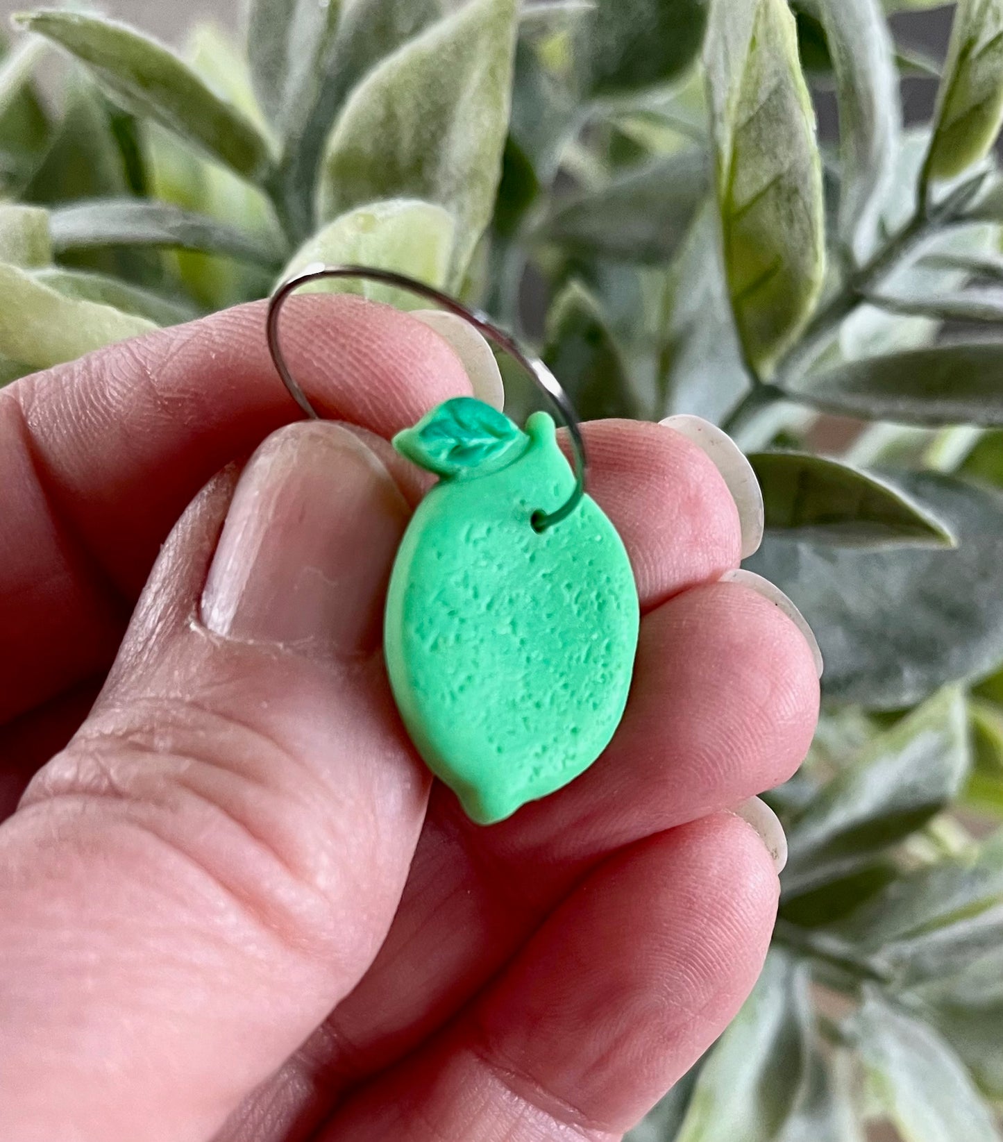 Medium Lime Hoops