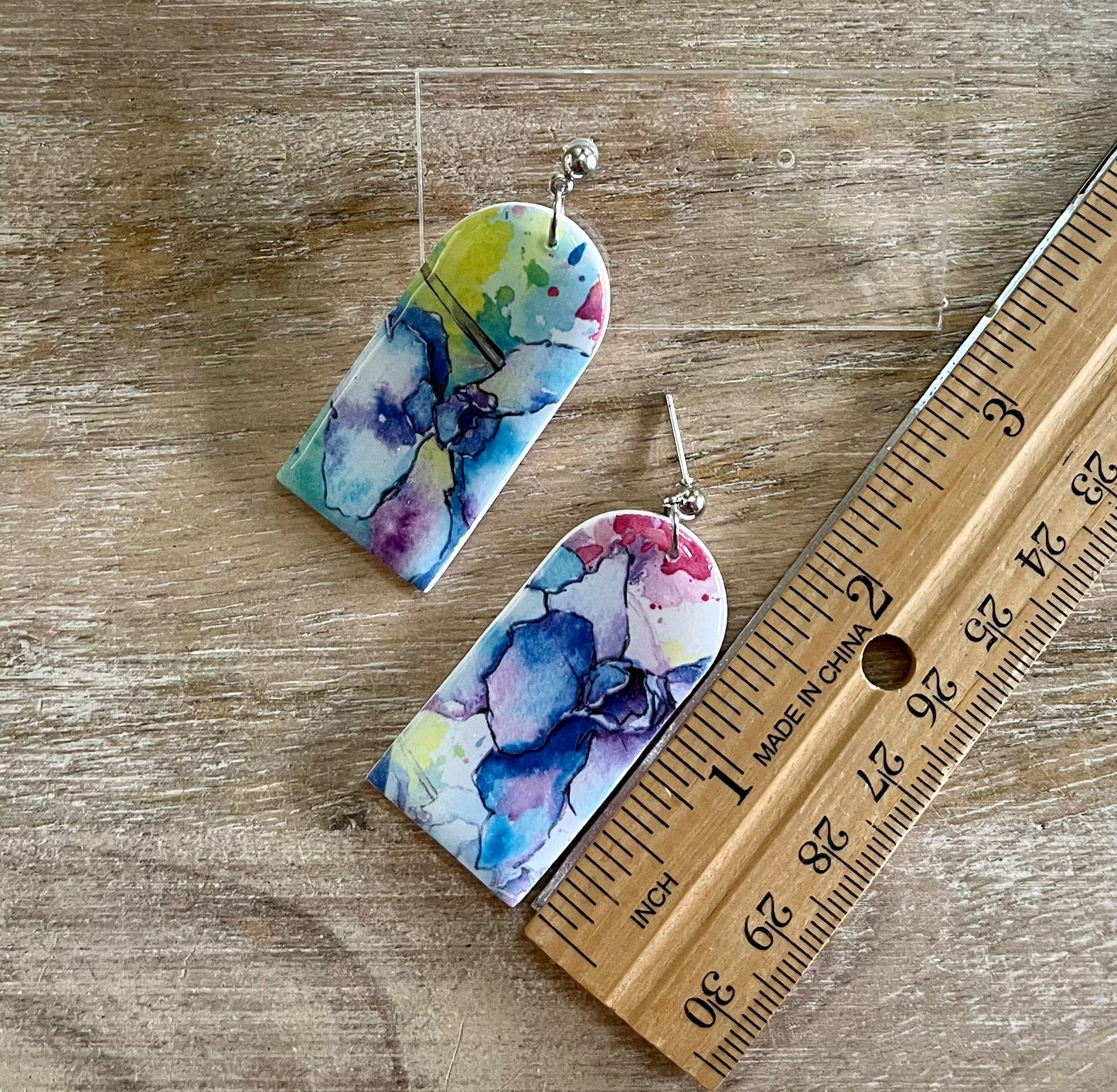 Watercolor Print Dangles