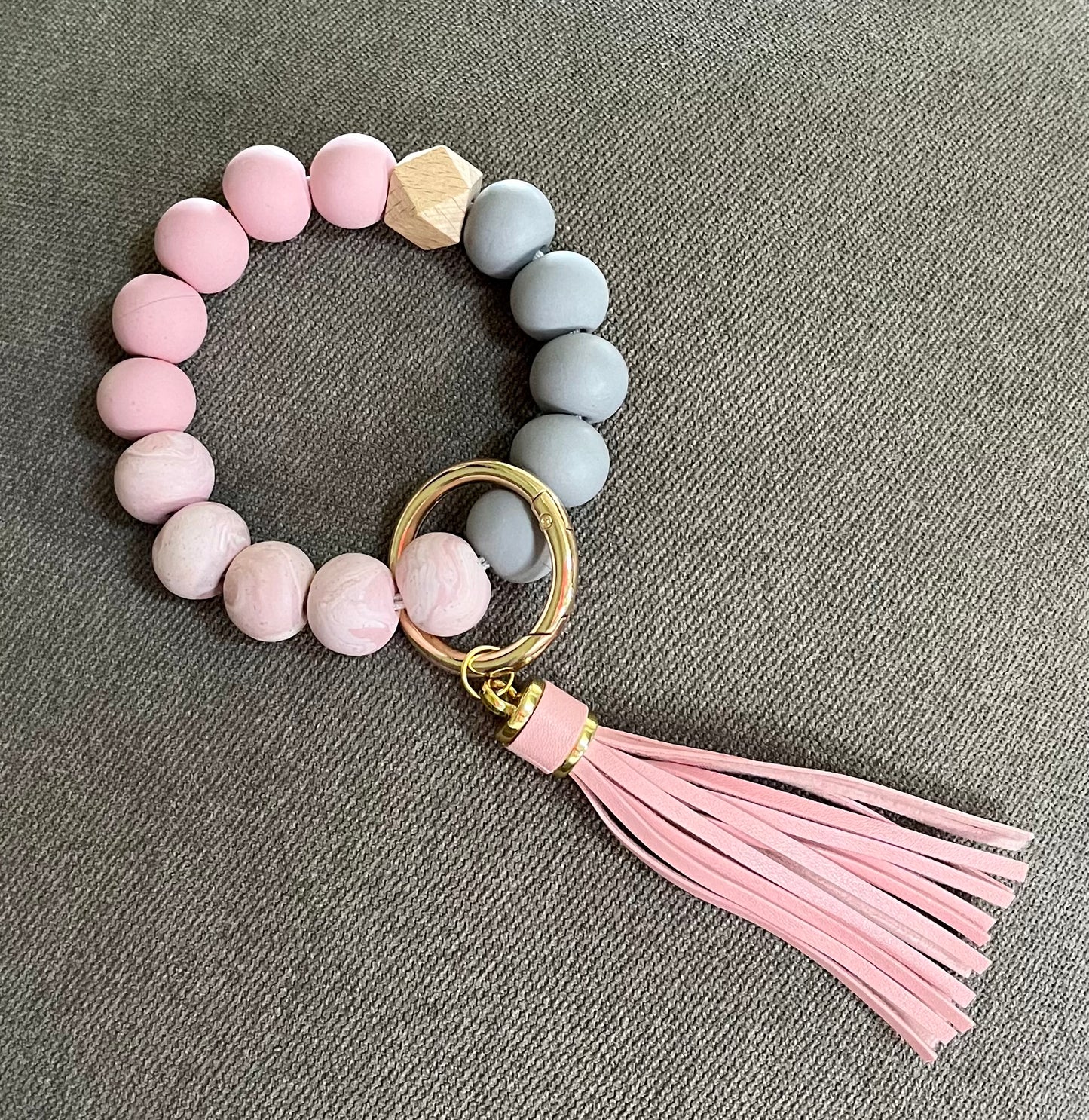Bracelet Keychain Faux Leather Tassel
