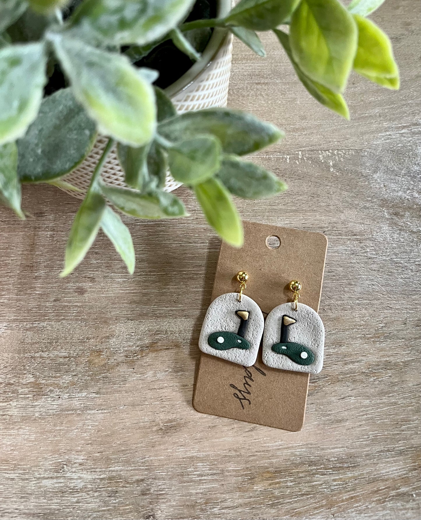 Putting Green Dangle Earrings