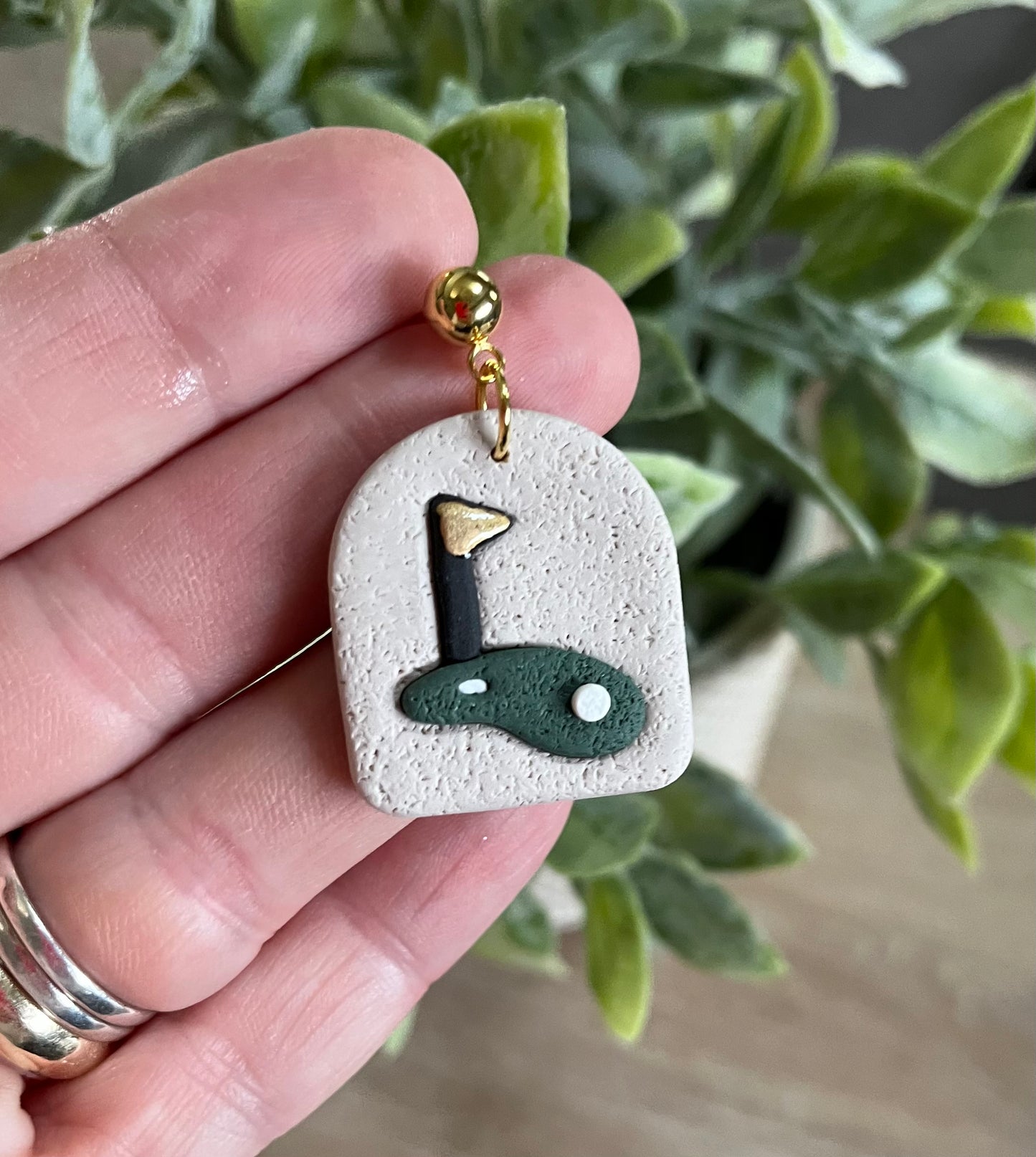 Putting Green Dangle Earrings