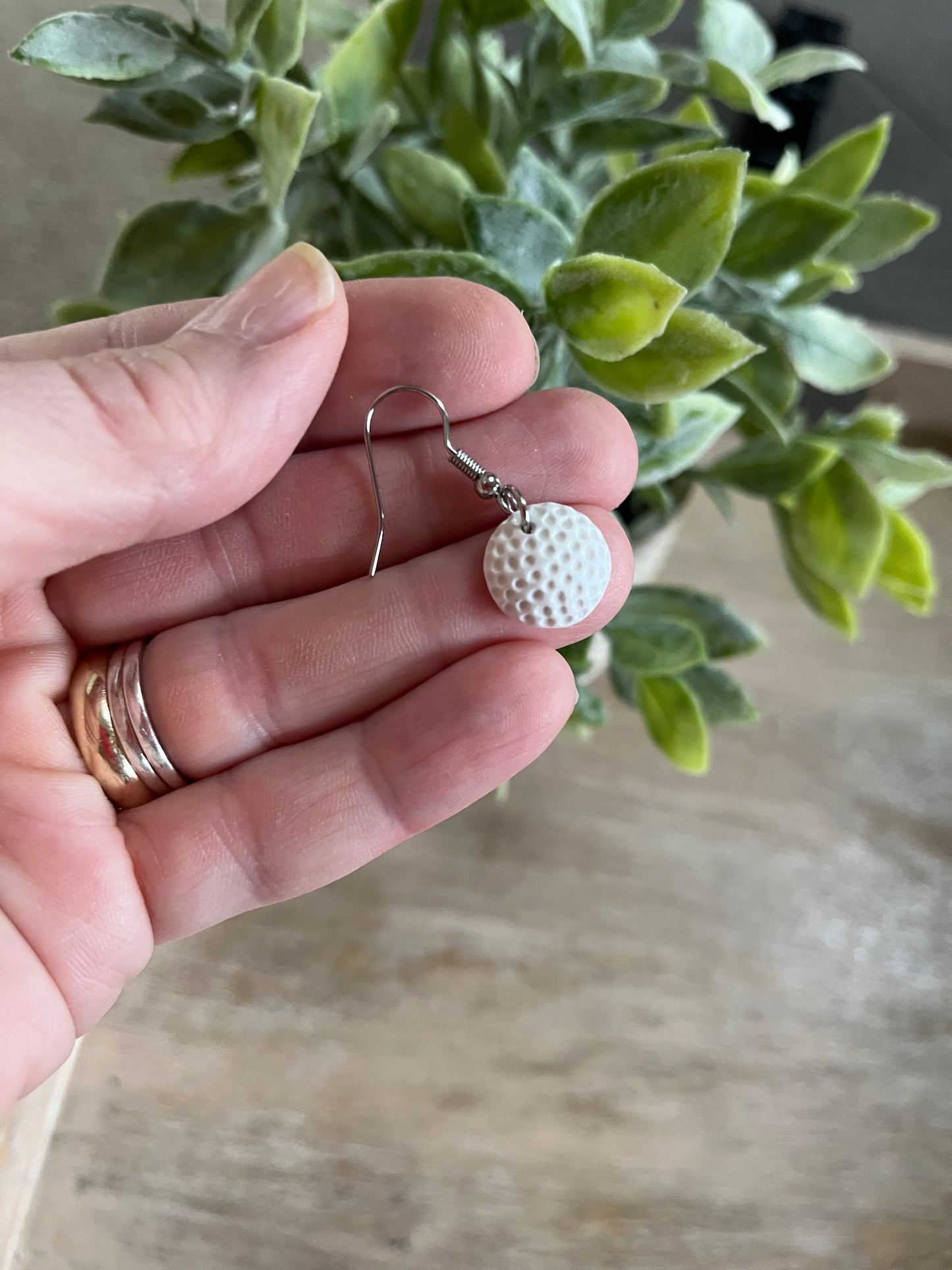 Small Golf Ball Dangles or Studs