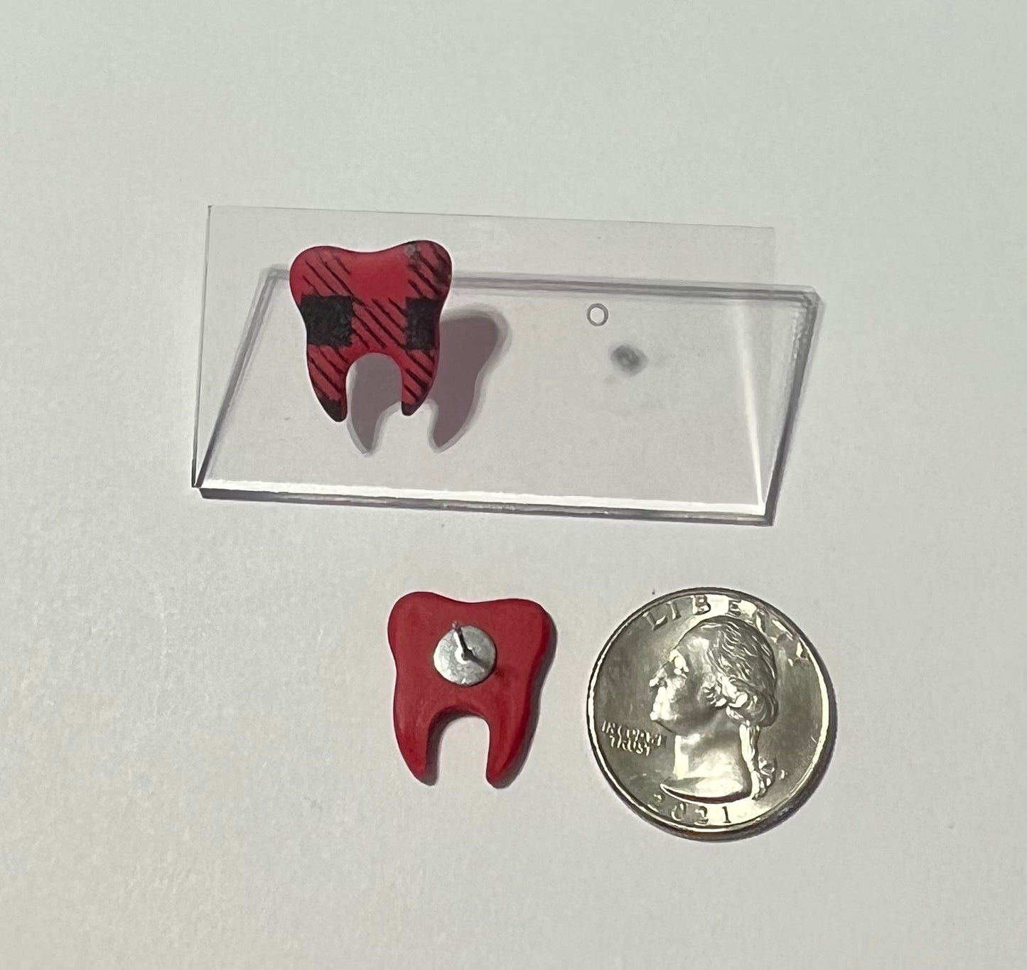 Buffalo Plaid Small Molar Studs