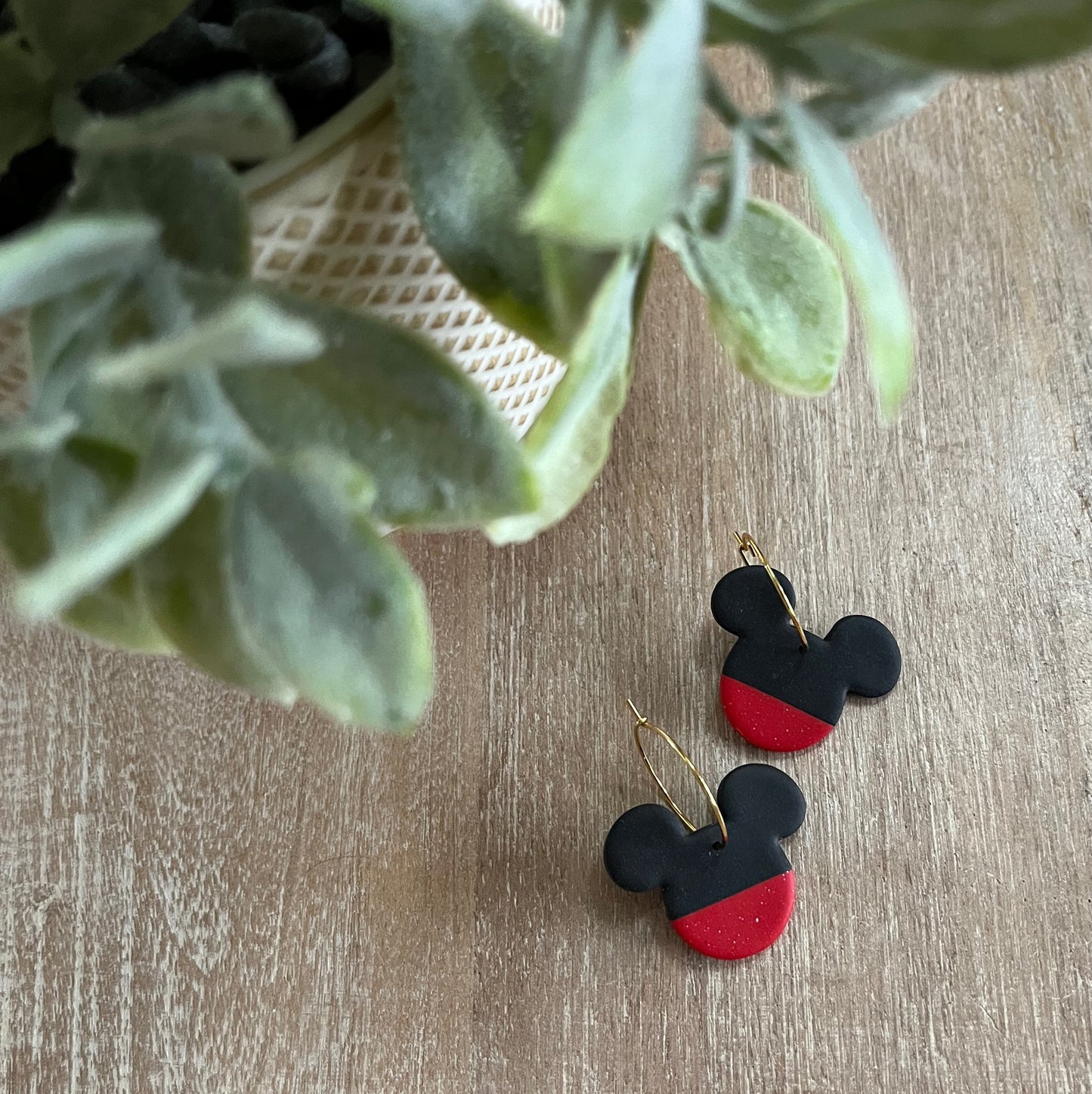 Red and Black Mouse Hoops