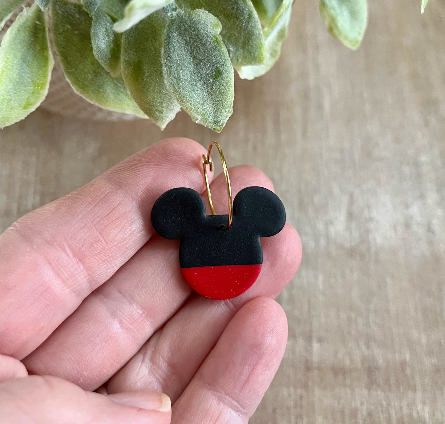 Red and Black Mouse Hoops