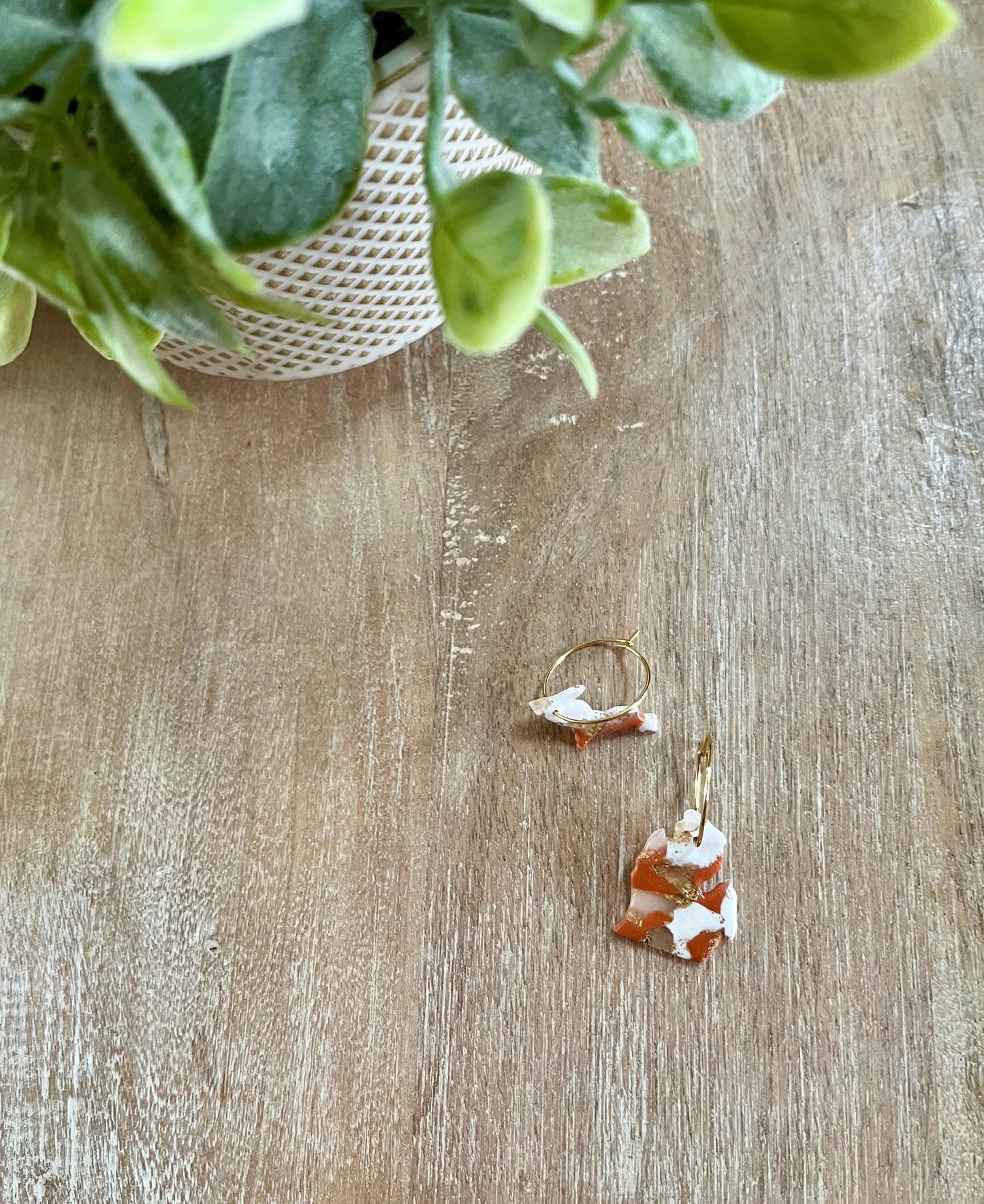 Orange Marbled Upper and Lower Michigan Hoops
