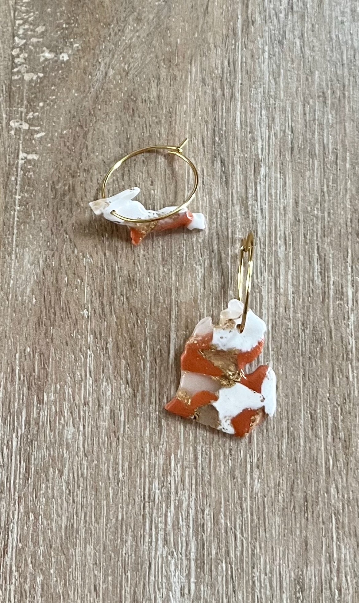 Orange Marbled Upper and Lower Michigan Hoops