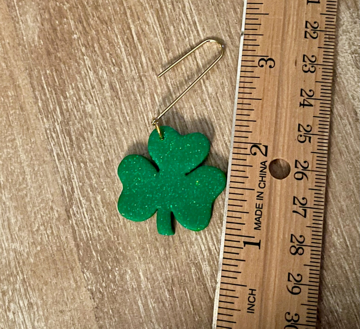 Large Shamrock Paperclip Dangles