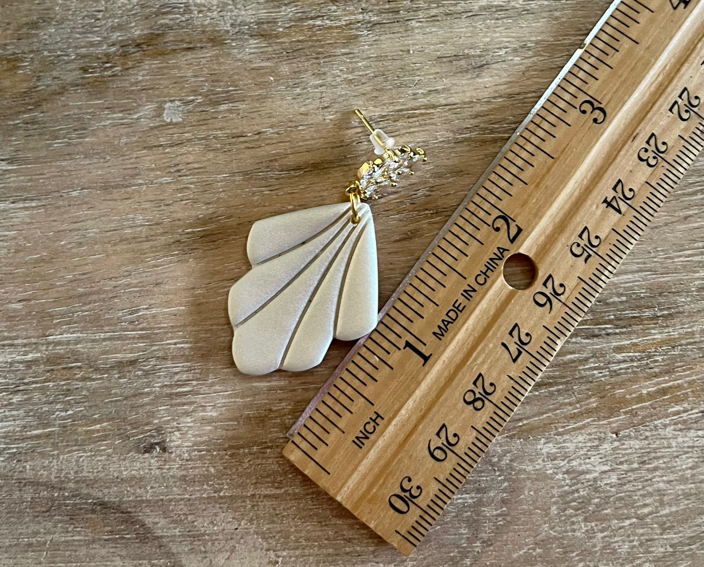 Zircon Post Scallop Dangles