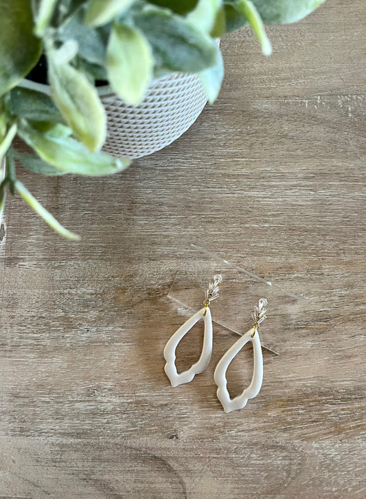 Donut Scallop Zircon Dangles
