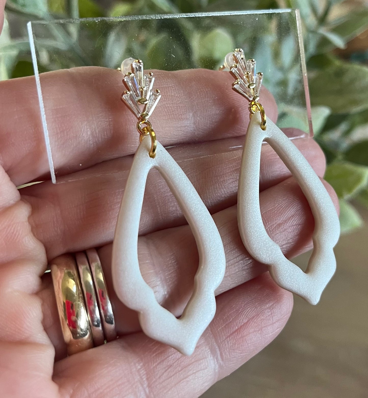 Donut Scallop Zircon Dangles